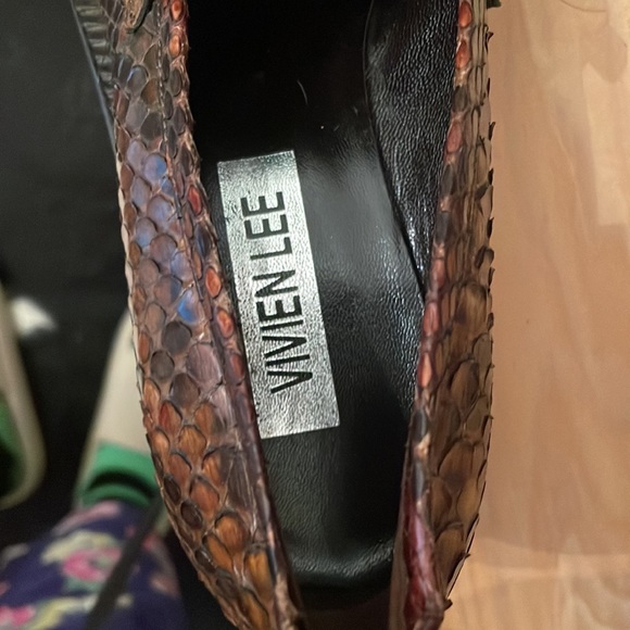 Python square toe ,  2 inc heel made in Italy all leather - Picture 4 of 8